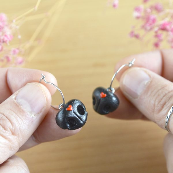 Pendientes de aro "Trufita del amor"